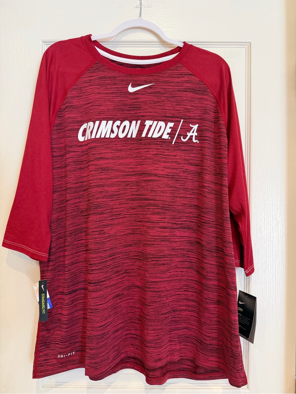 Men’s Nike Red and White Heathered Dri-FIT Tee